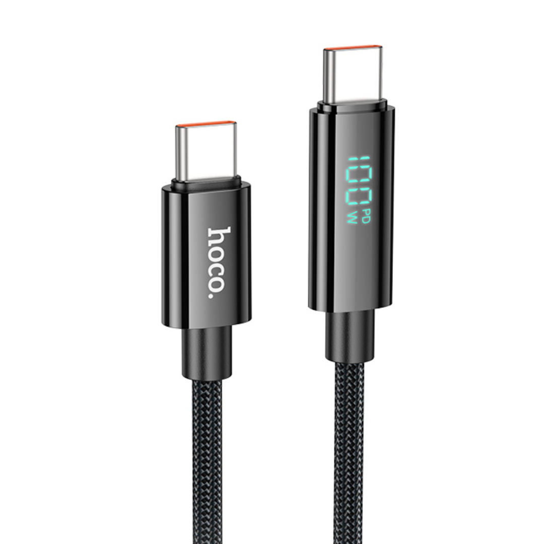 Cable USB-C a USB-C Hoco U125 27W Con pantalla y Chip Regulador