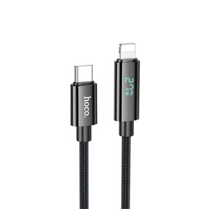 Cable USB-C a Lightning Para Apple Hoco U125 27W Con pantalla y Chip Regulador