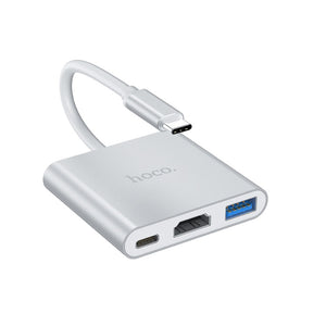 Hub Hoco HB14 Adaptador 3 en 1 USC-C HDMI + USB + Usb C